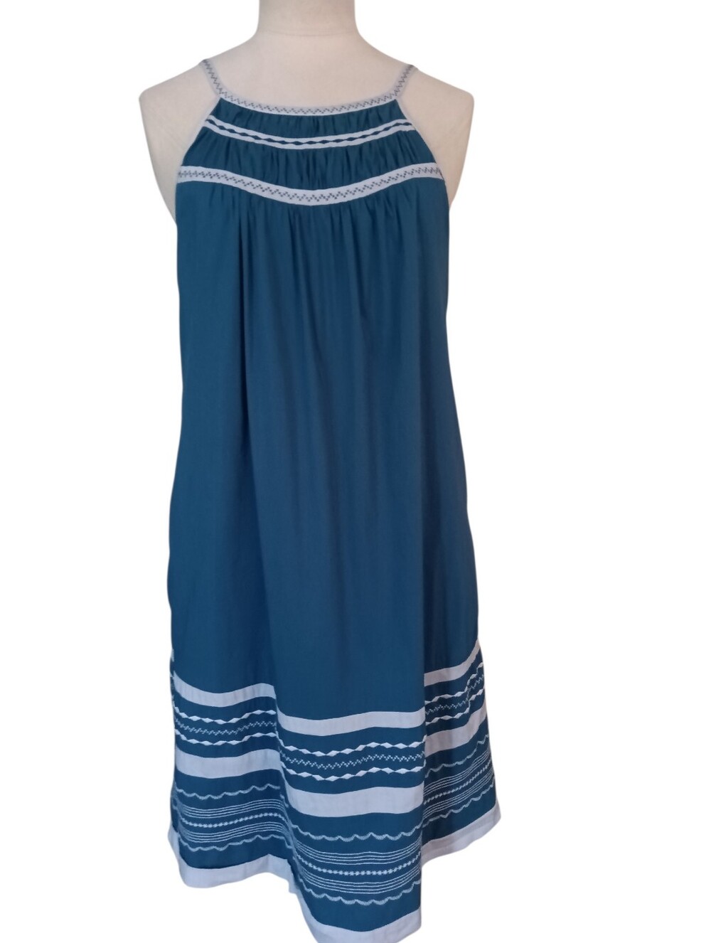 BCBG MaxAzria Blue Mid-Length Cotton Dress Size S